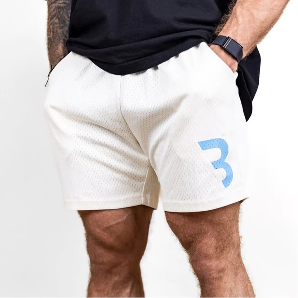 CBUM FITNESS Essential B Cream Mesh Short